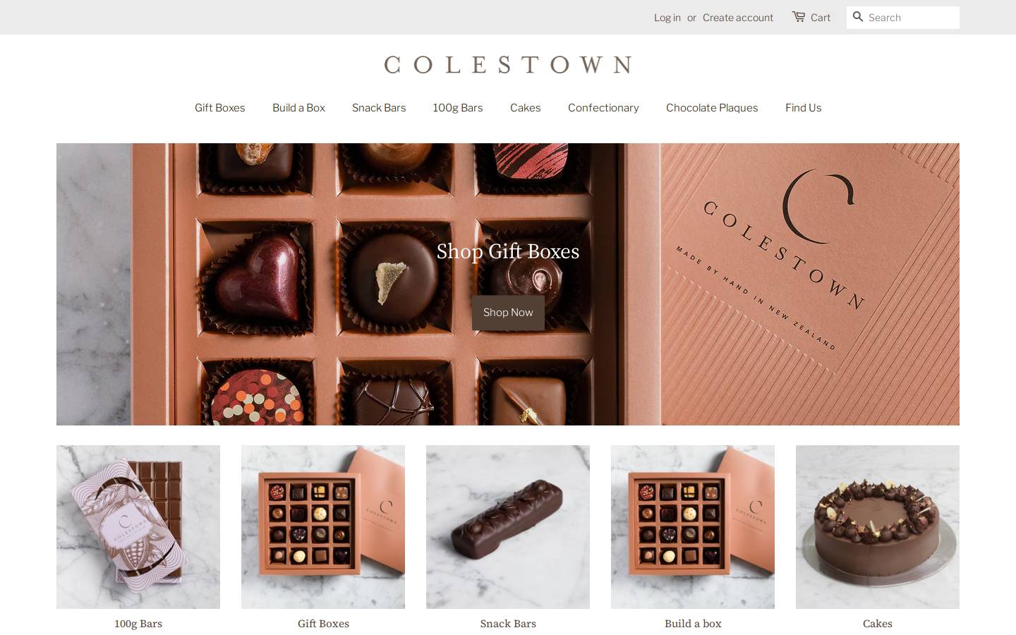 colestown.co.nz homepage screenshot