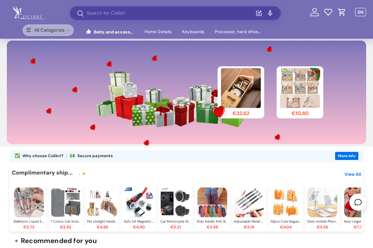 Colibri homepage screenshot