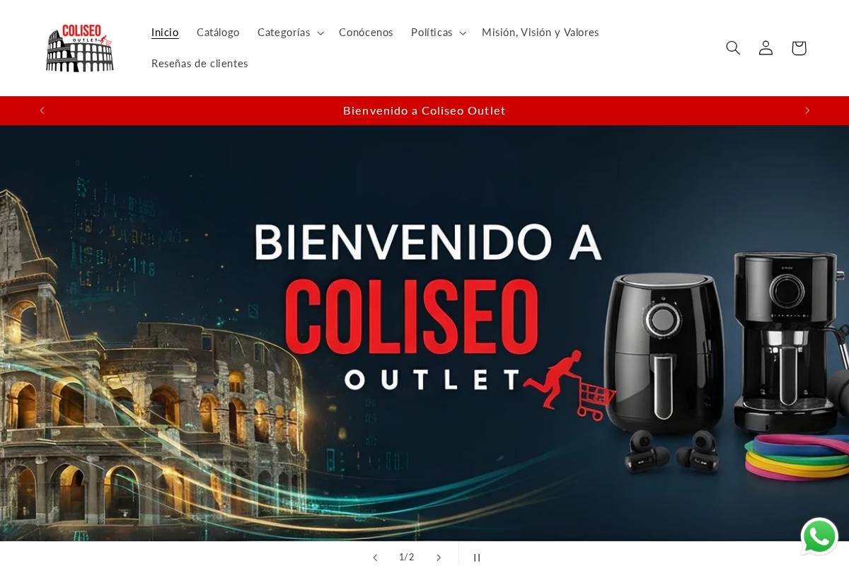 coliseooutlet.com homepage screenshot