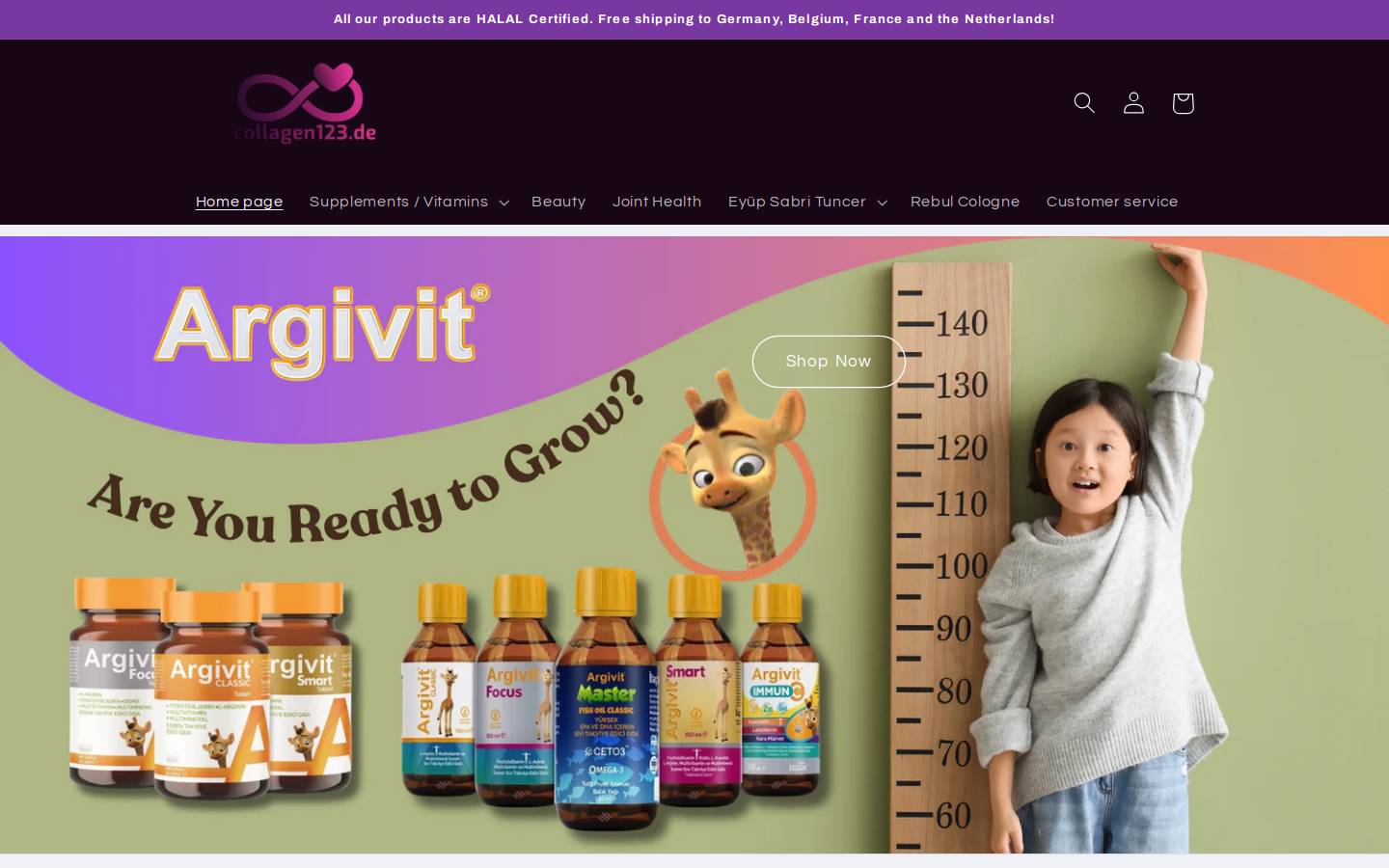collagen123.de homepage screenshot