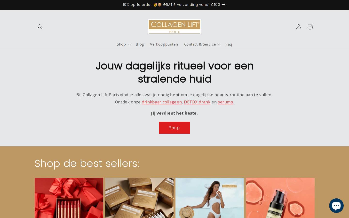 collagenliftparis.be homepage screenshot