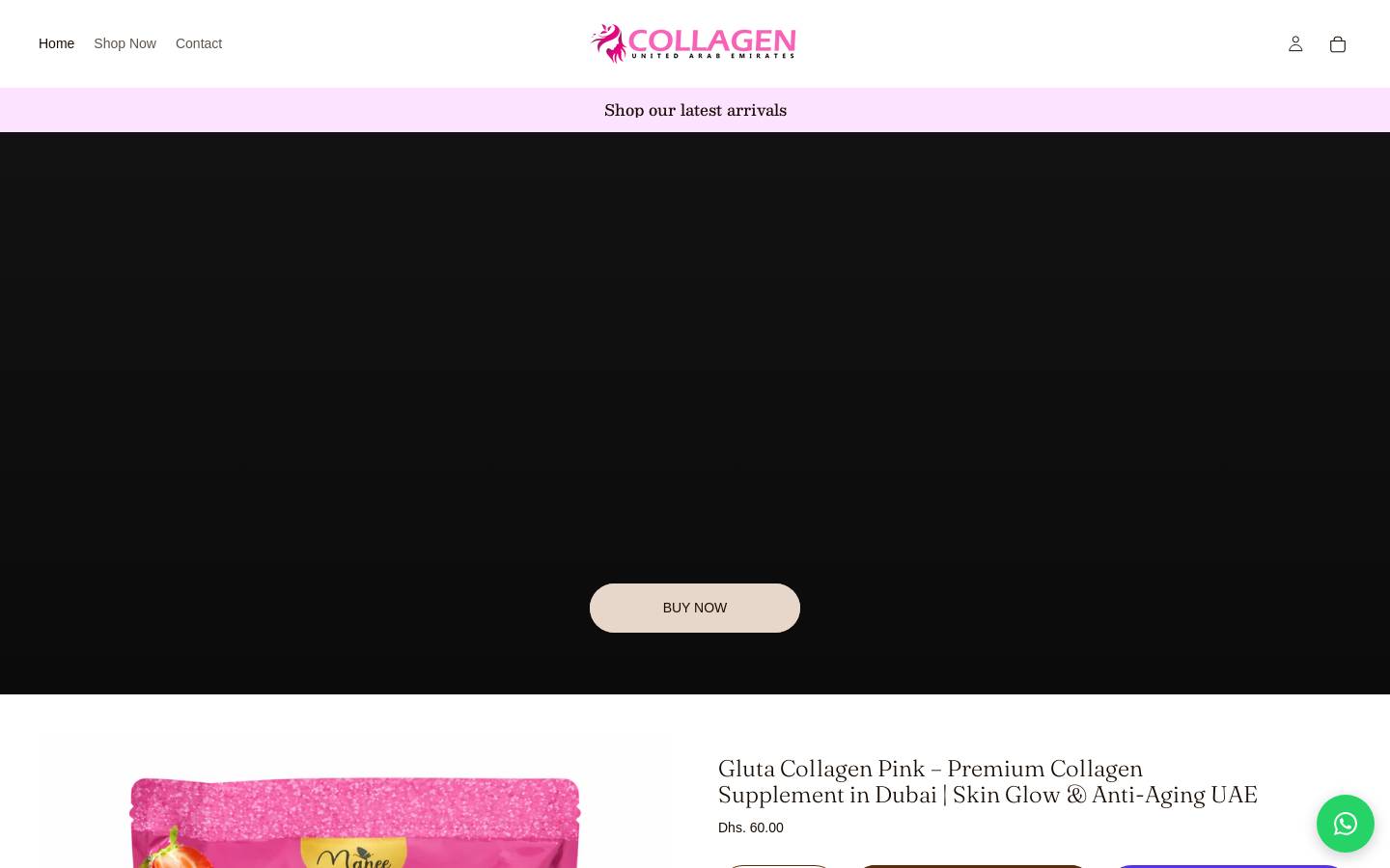 collagenuae.com homepage screenshot
