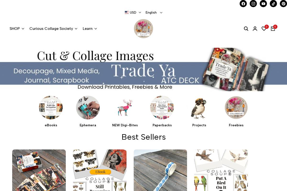 Collage Soup homepage screenshot