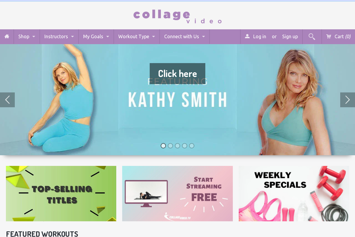 Collage Video homepage screenshot