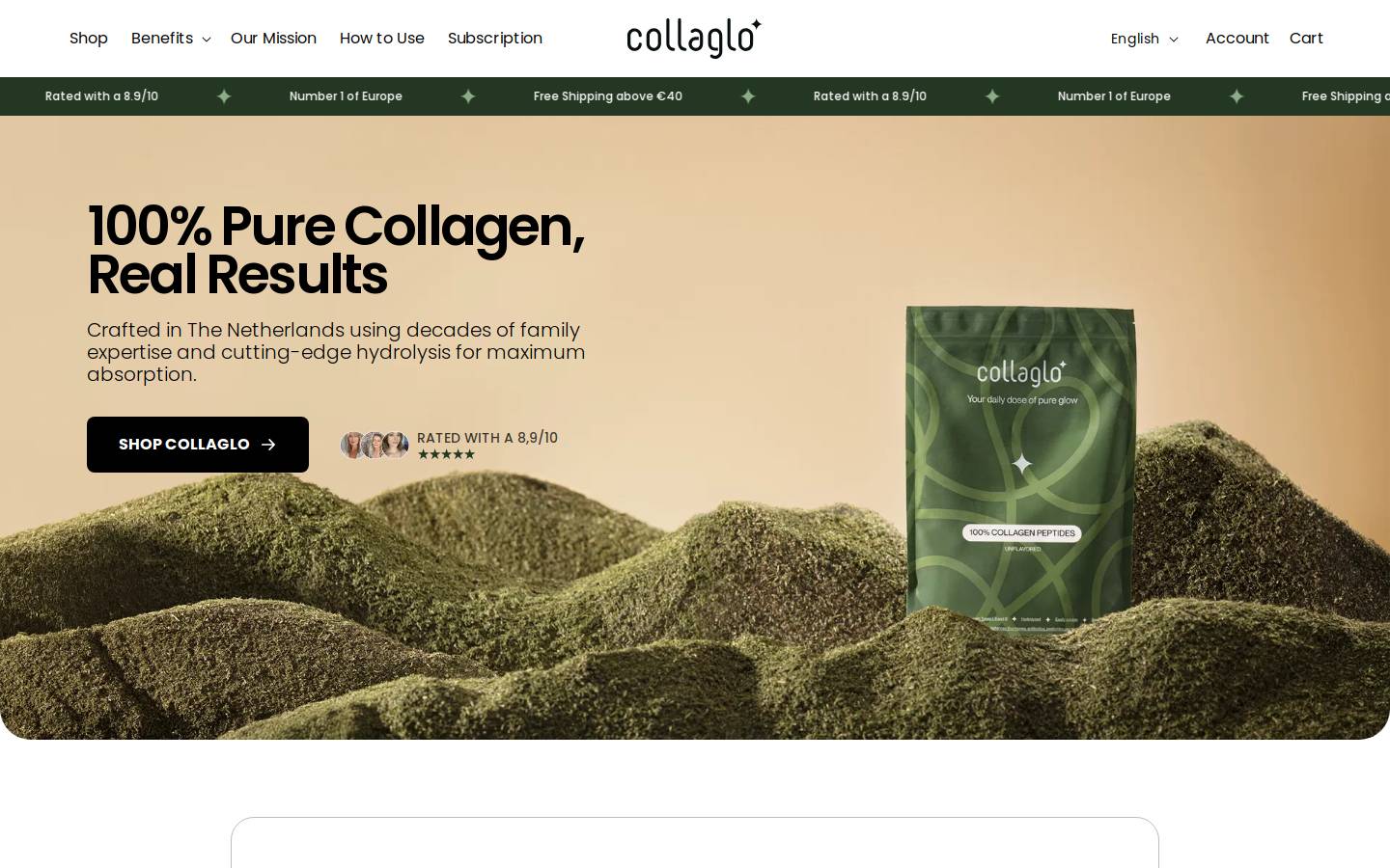 Collaglo homepage screenshot