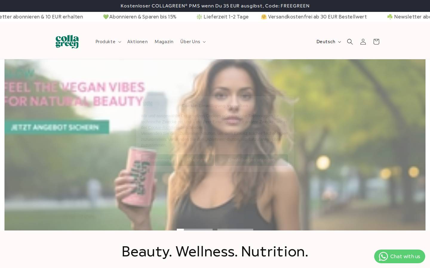 collagreen.com homepage screenshot