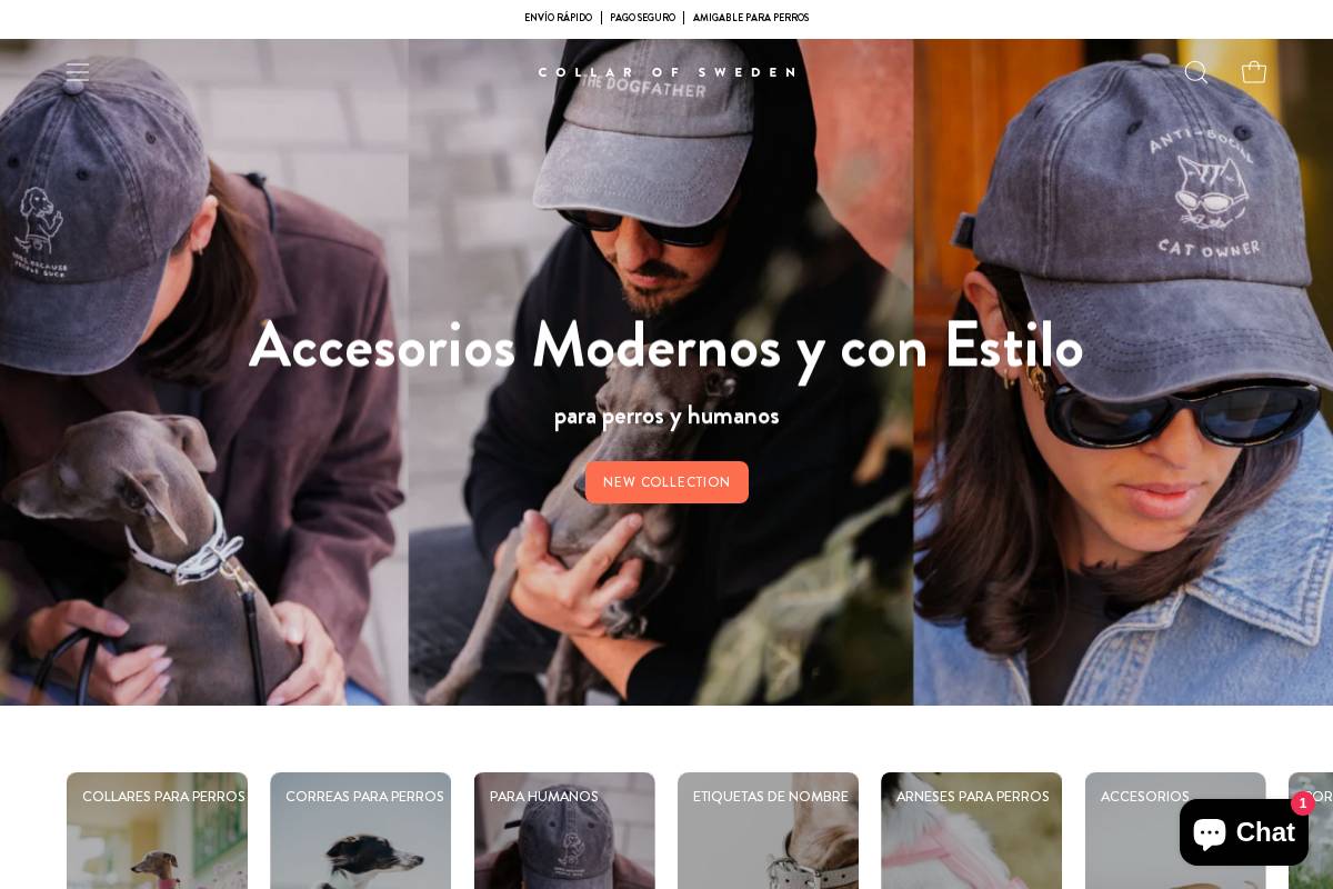 Collar of Sweden homepage screenshot