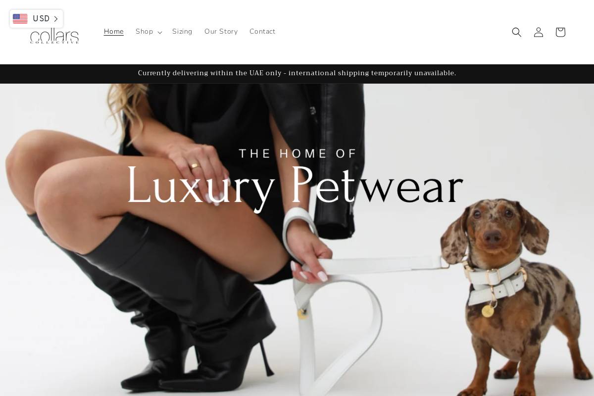 Collars Collective homepage screenshot