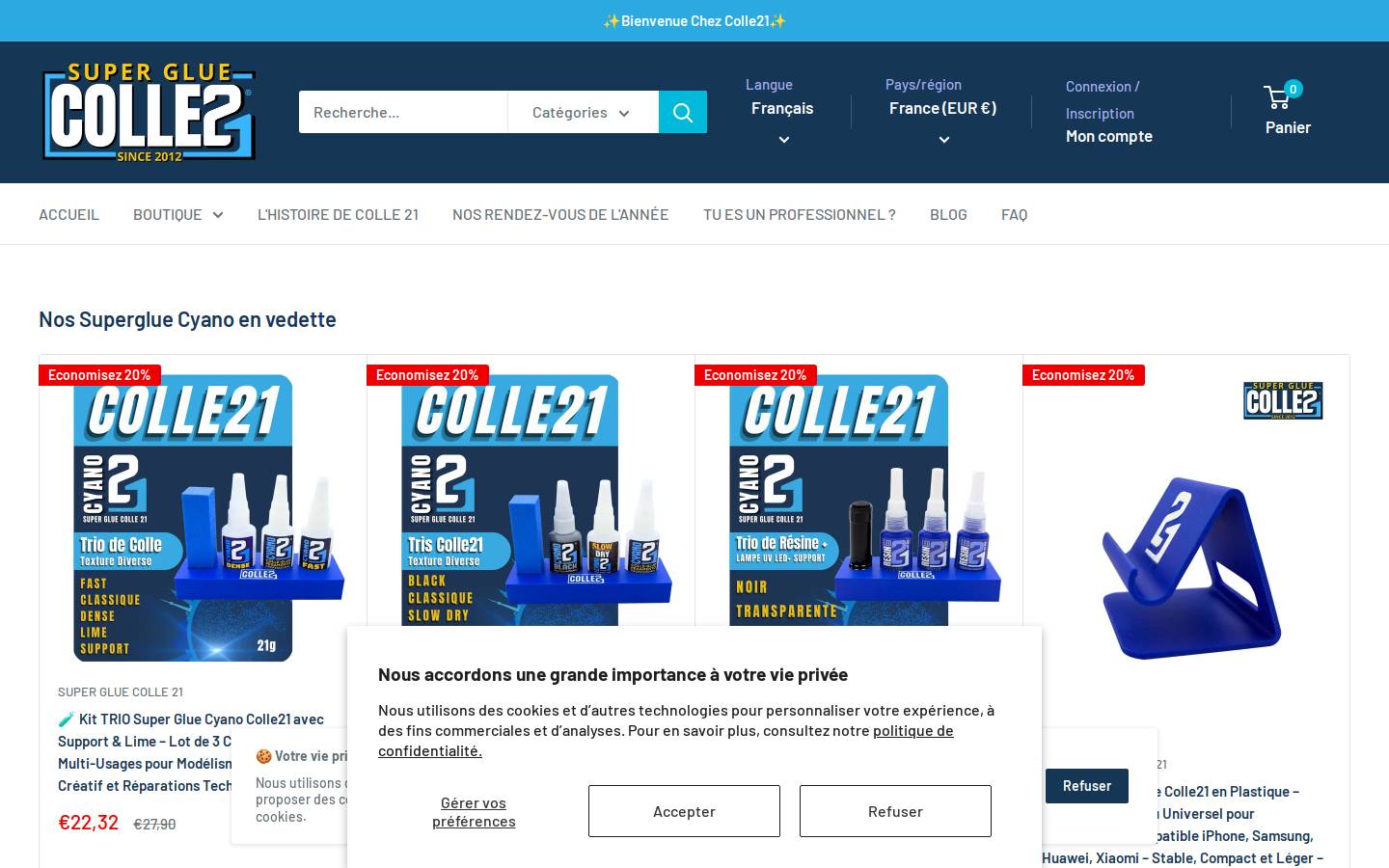 Colle21 homepage screenshot