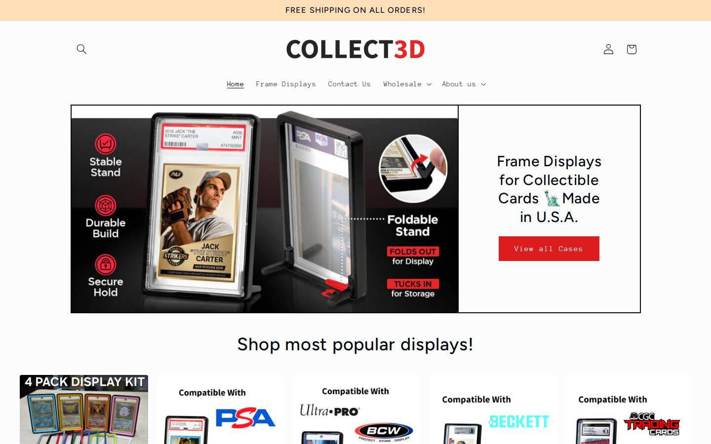 collect3d.com homepage screenshot