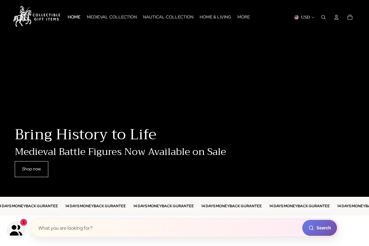 Collectiblegiftitems homepage screenshot