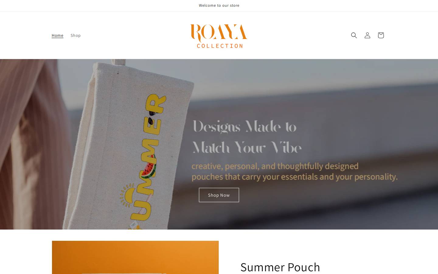 collectionbyroaya.com homepage screenshot