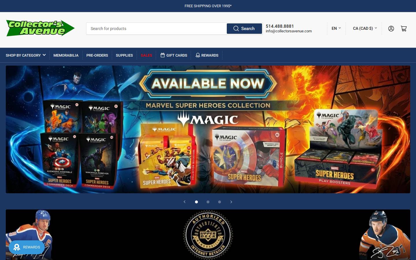Collectorsavenue homepage screenshot