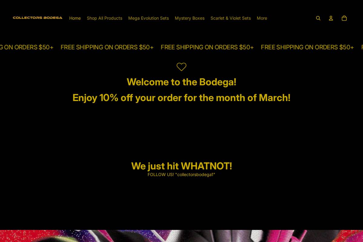 collectorsbodega.com homepage screenshot