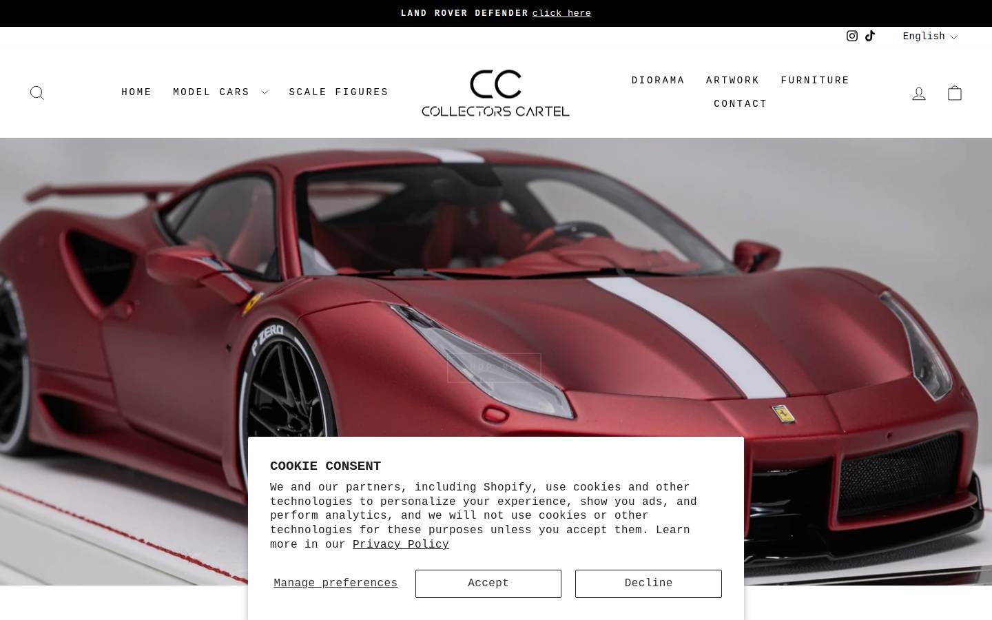 collectorscartel.com homepage screenshot