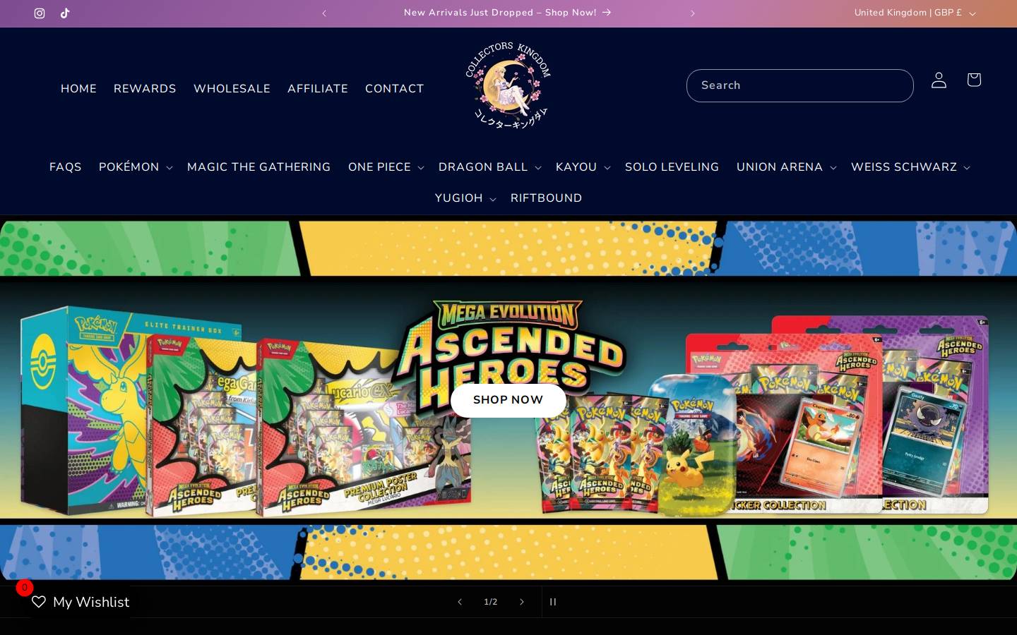 Collectors Kingdom homepage screenshot