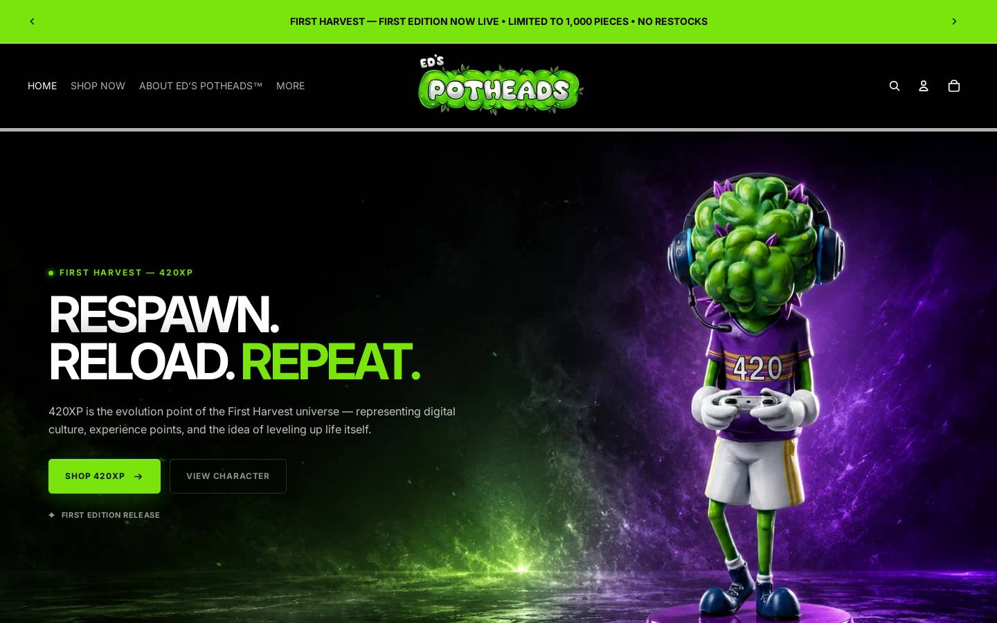 collectpotheads.com homepage screenshot