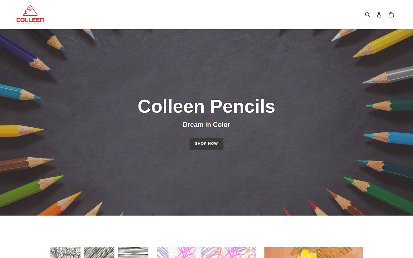 colleenpencils.com homepage screenshot