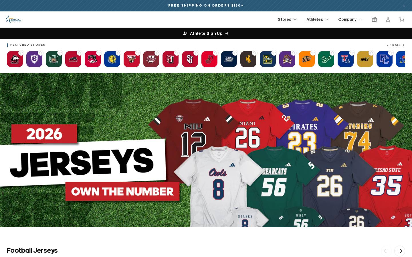 collegeathletestores.com homepage screenshot