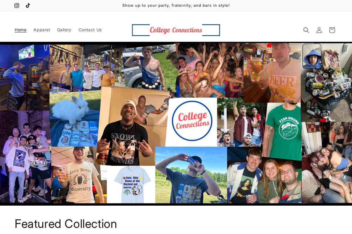 collegeconnections.us homepage screenshot