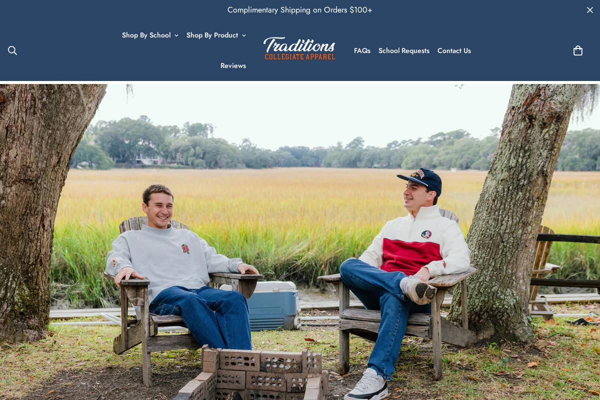 College Traditions homepage screenshot