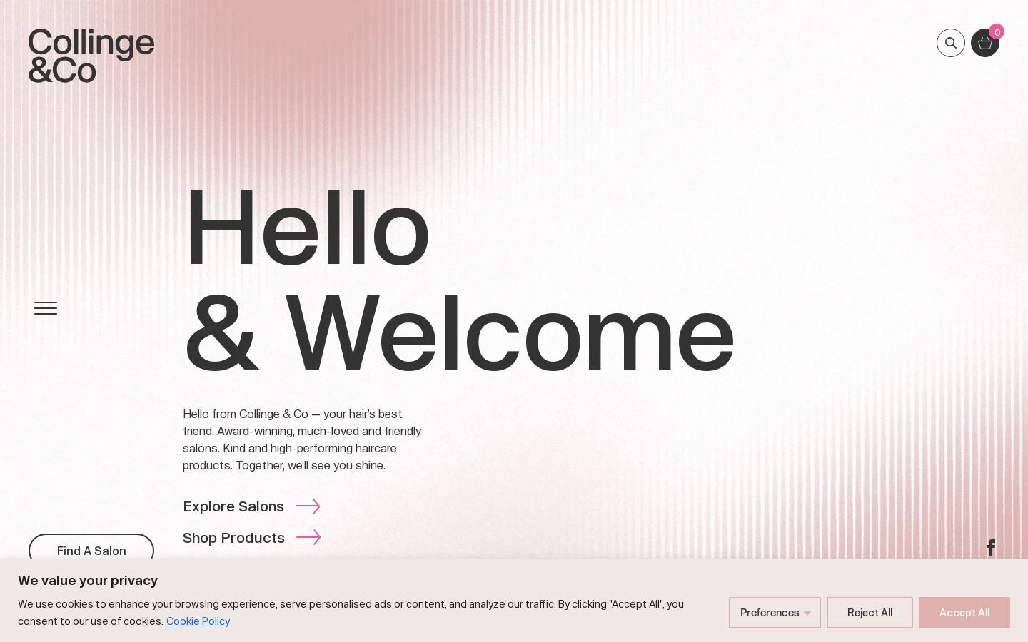 collingeandco.com homepage screenshot