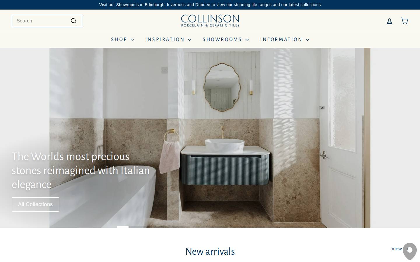 collinson-ceramics.com homepage screenshot