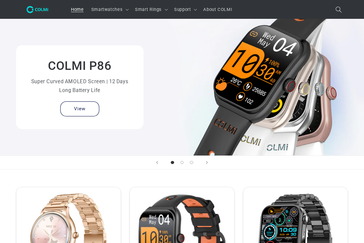 Colmi homepage screenshot