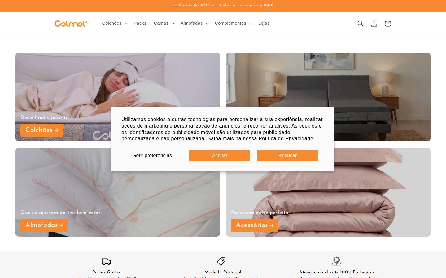 colmol.pt homepage screenshot