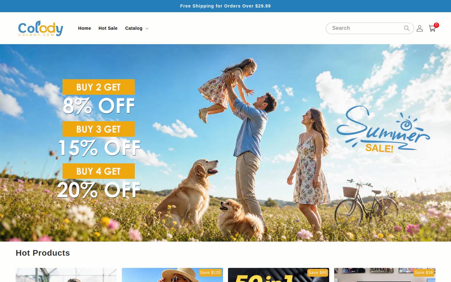 Colody homepage screenshot
