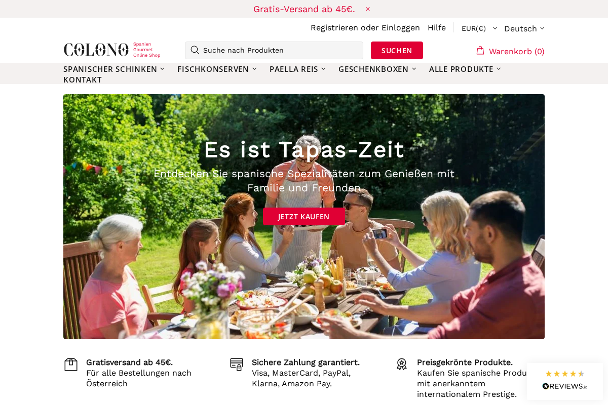 colonogourmet.com homepage screenshot