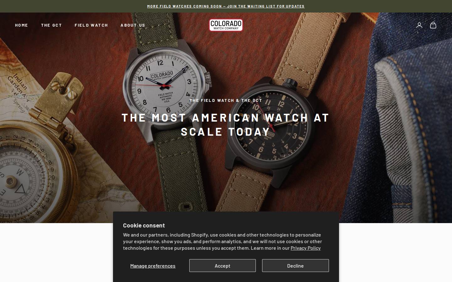 coloradowatchcompany.com homepage screenshot