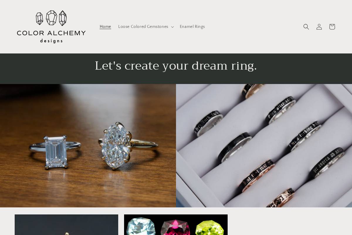 coloralchemydesigns.com homepage screenshot