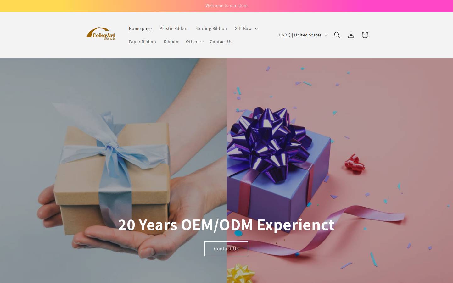colorartribbon.com homepage screenshot