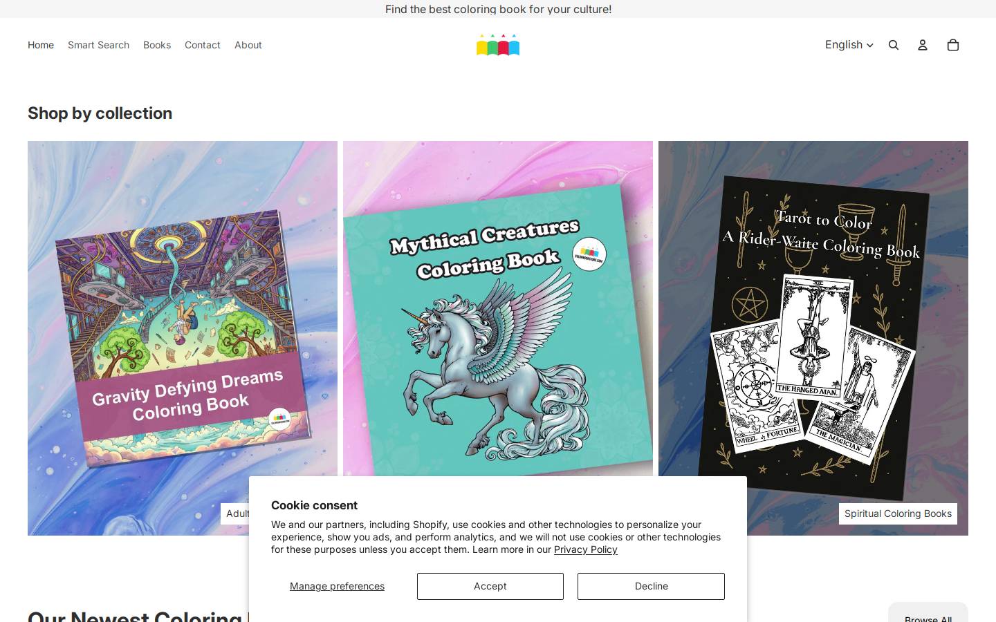 colorbookstore.com homepage screenshot