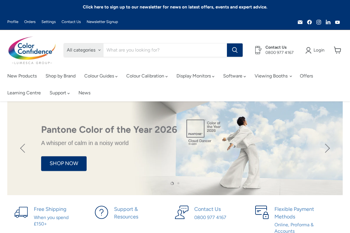 Color Confidence homepage screenshot
