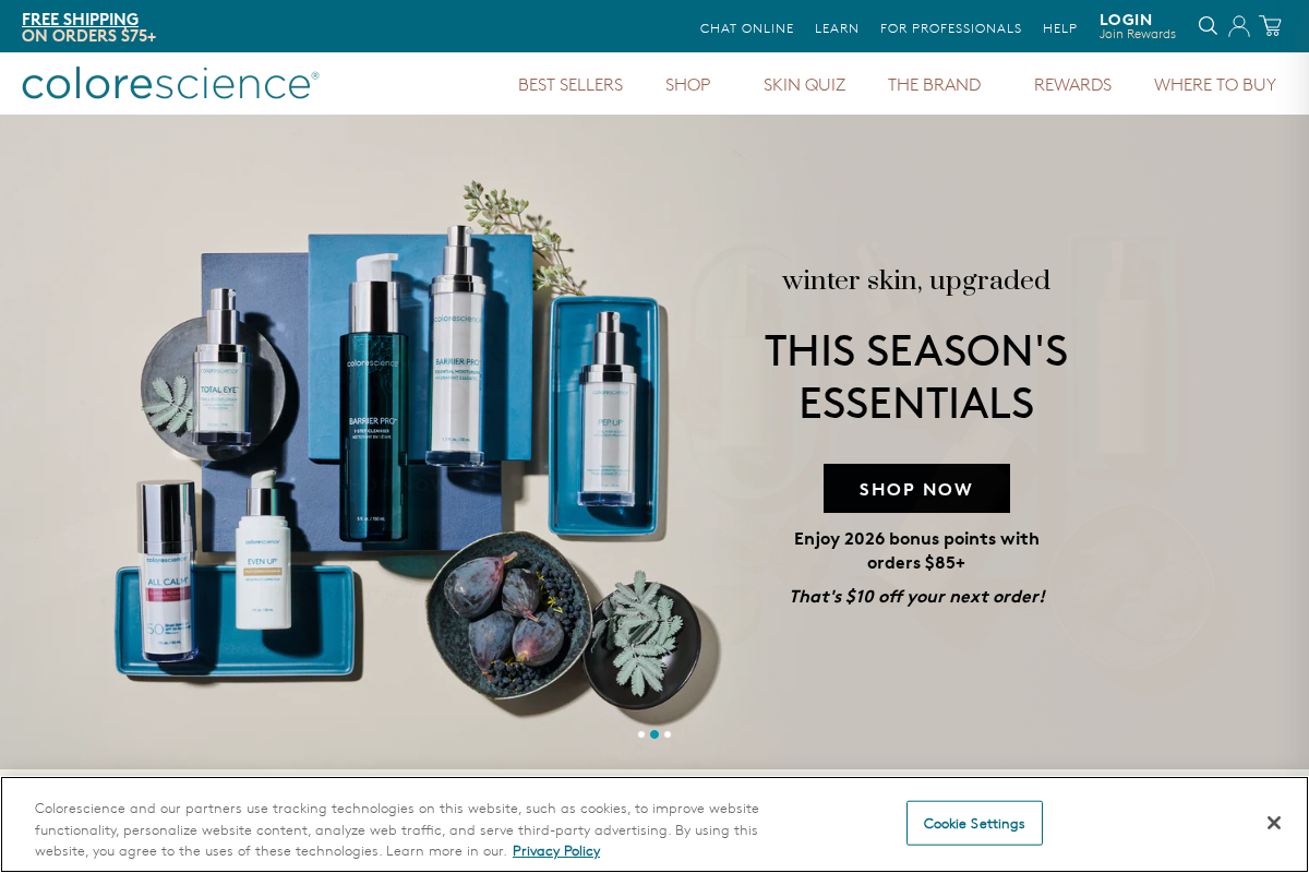 Colorescience homepage screenshot
