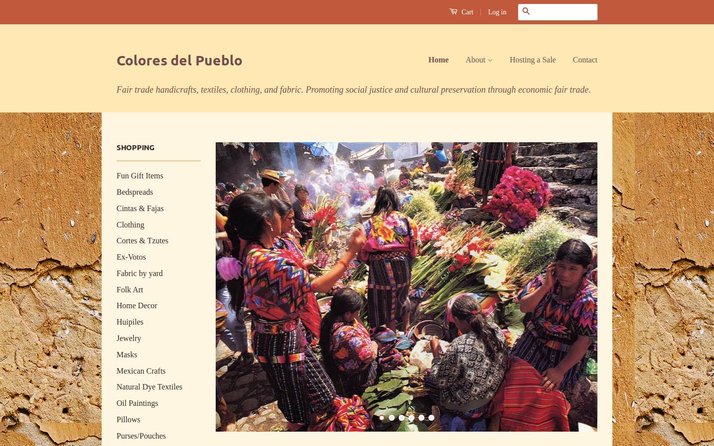Coloresdelpueblo homepage screenshot