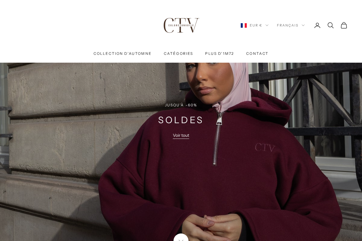 Coloretonvoile homepage screenshot