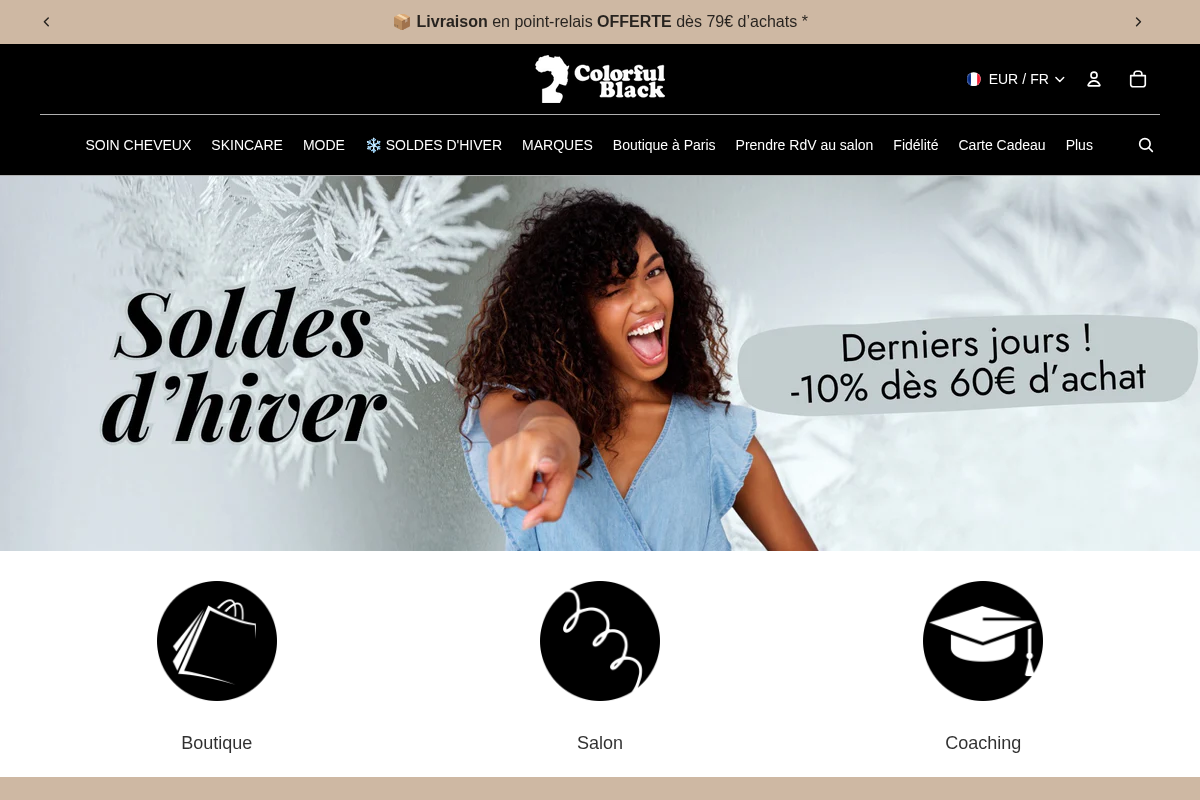 Colorful Black homepage screenshot