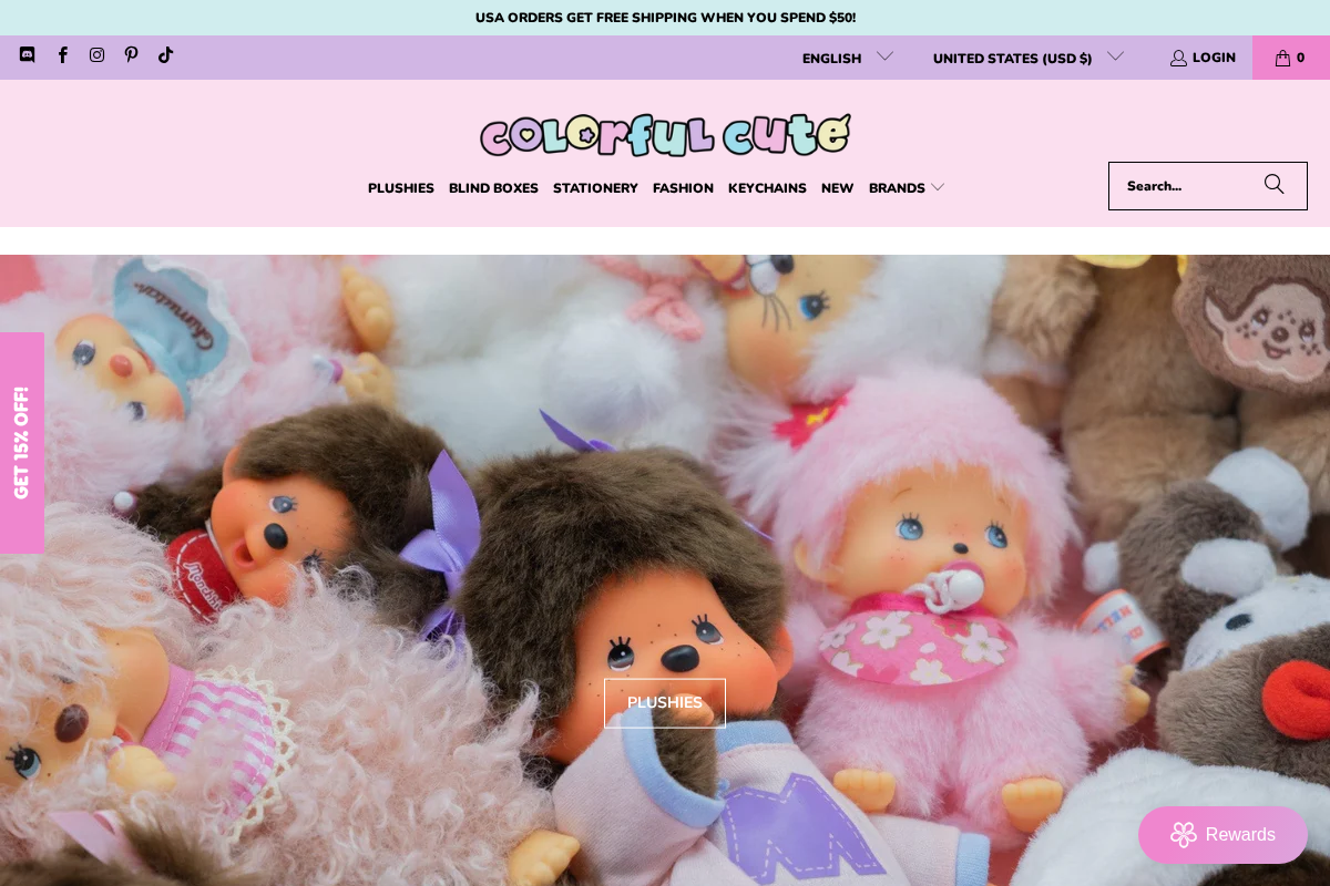colorfulcute.com homepage screenshot