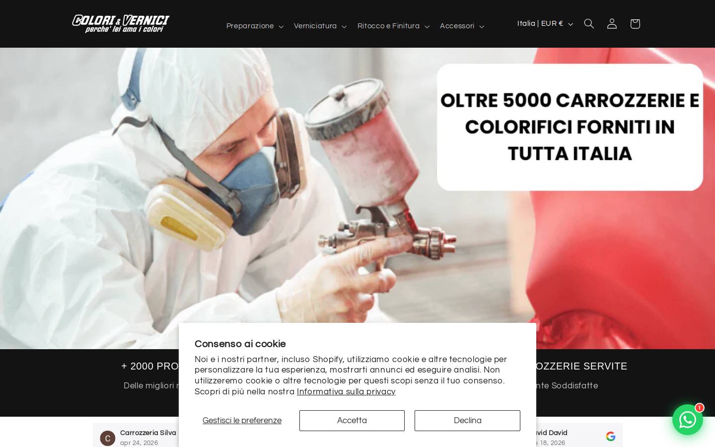 colorificioparrinello.com homepage screenshot