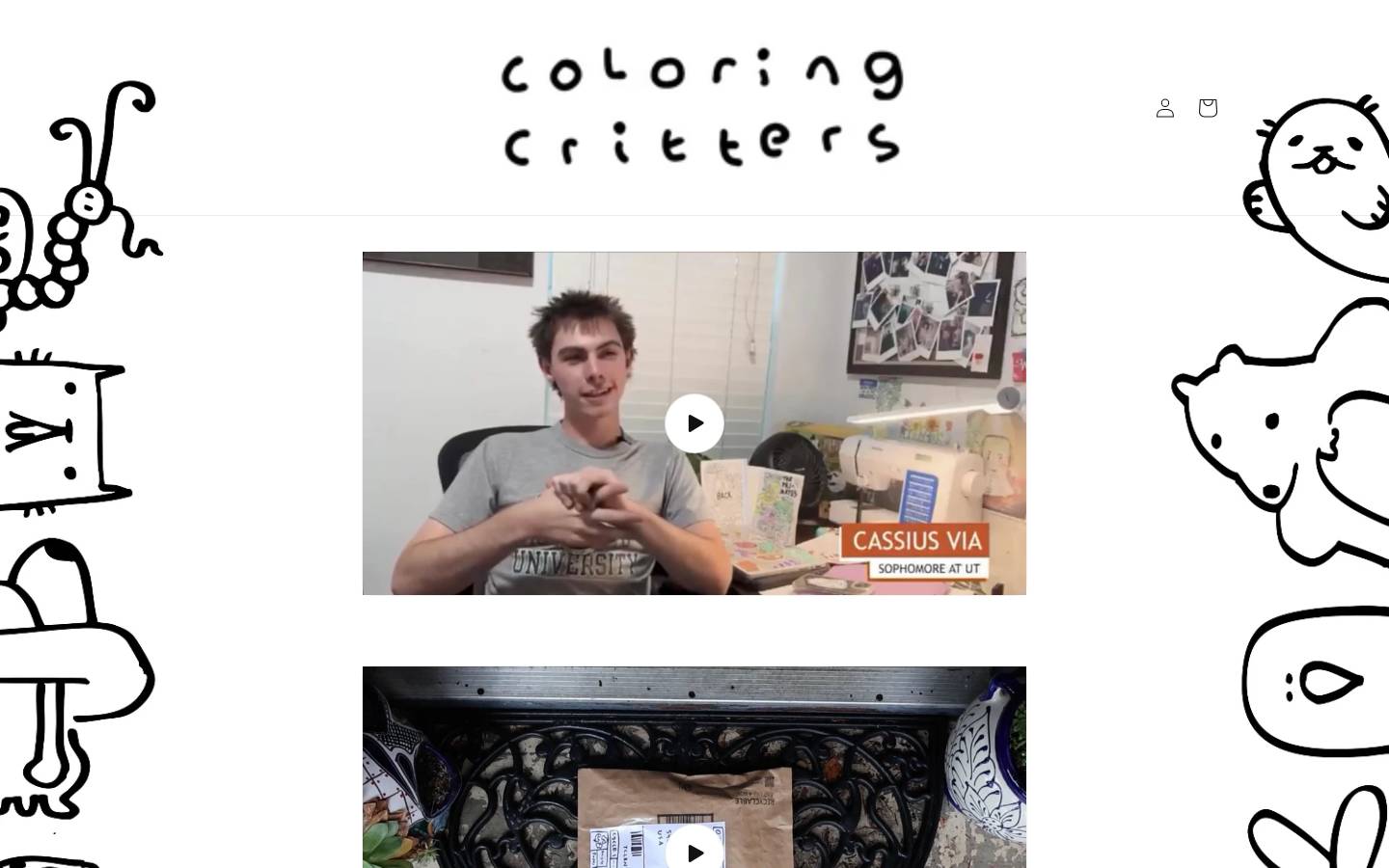 coloringcritters.com homepage screenshot