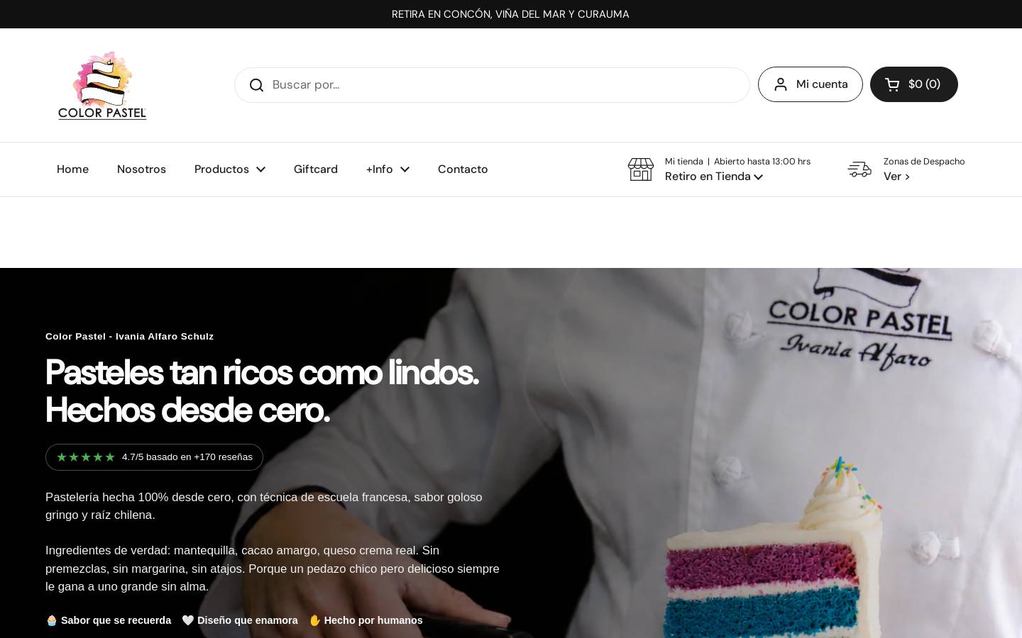 colorpastel.cl homepage screenshot