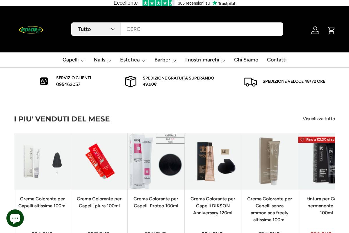 COLOR+ srl homepage screenshot