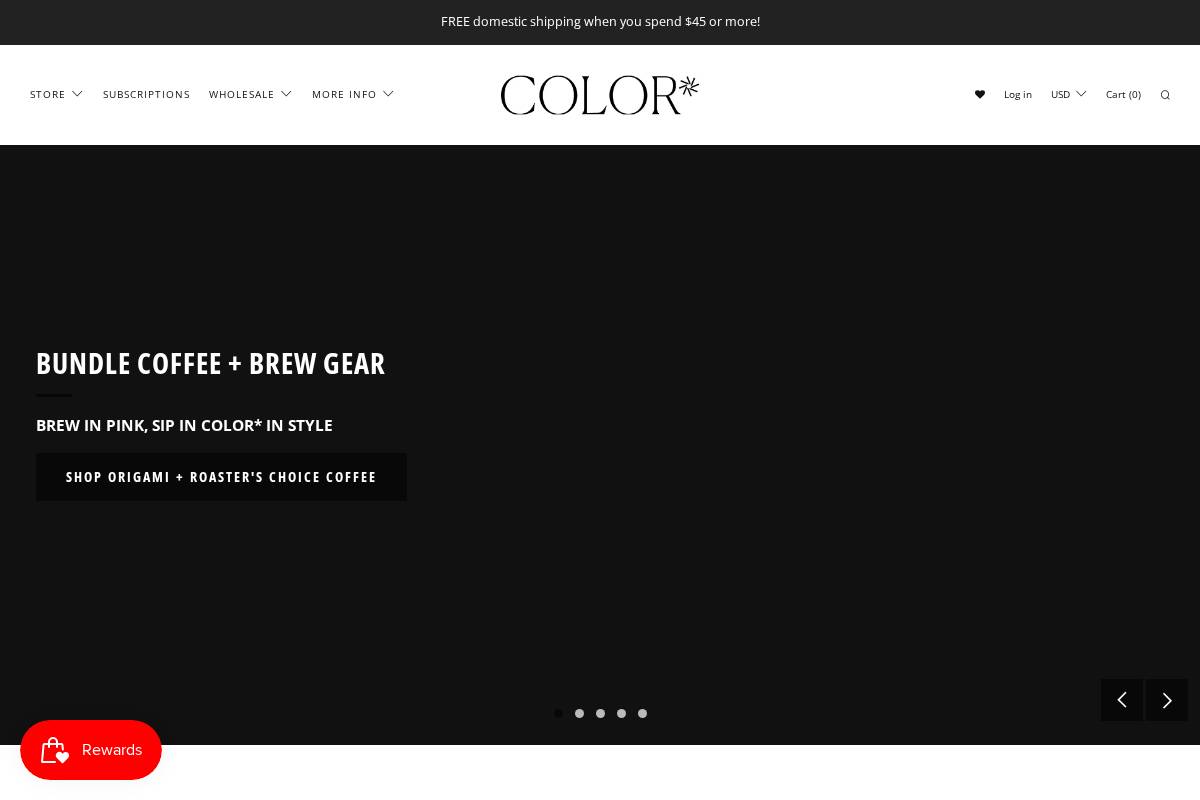 colorroasters.com homepage screenshot