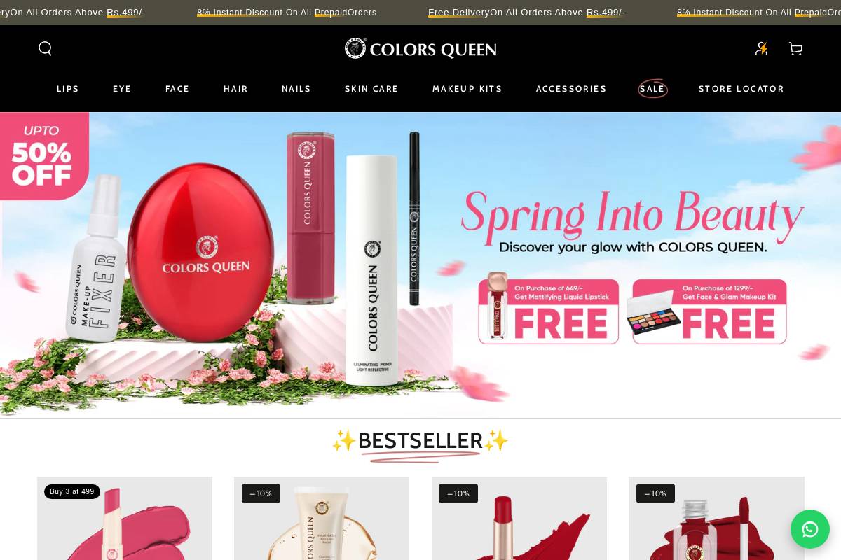 colorsqueen.com homepage screenshot