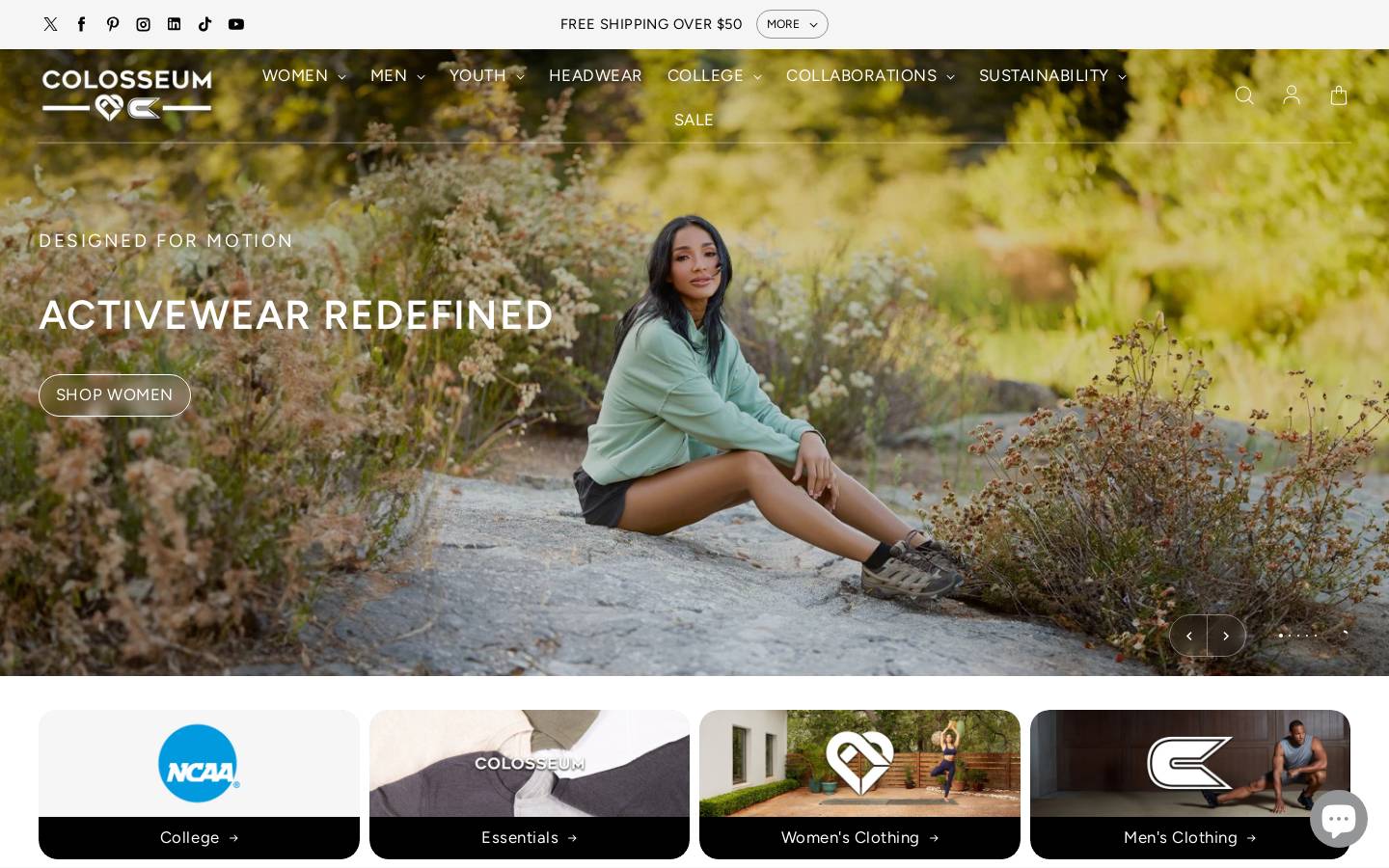 colosseumbrand.com homepage screenshot