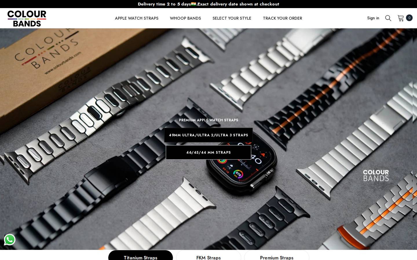 colourbands.com homepage screenshot
