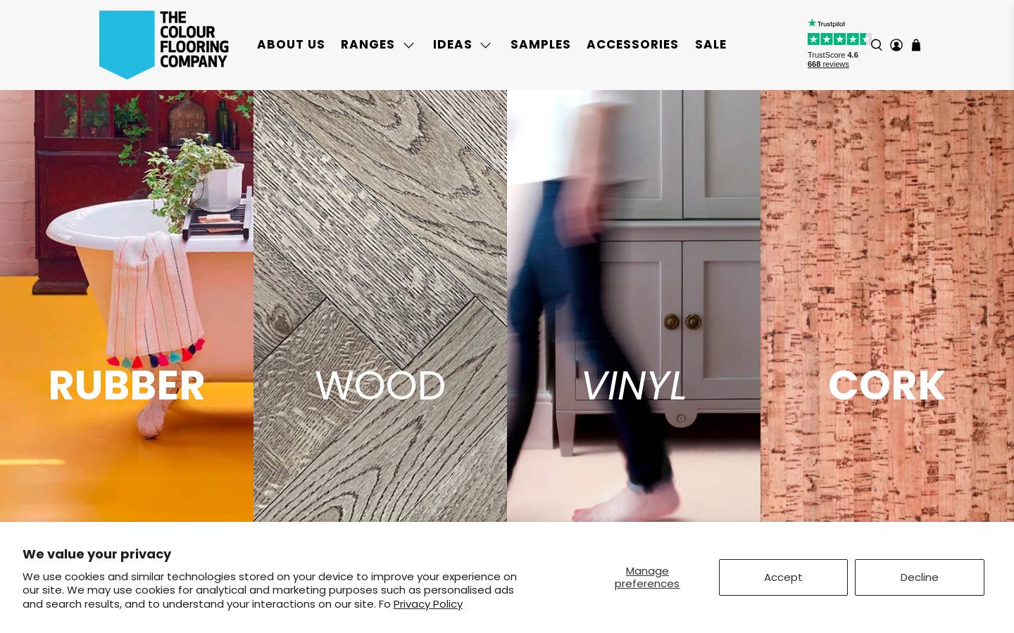 The Colour Flooring Company homepage screenshot